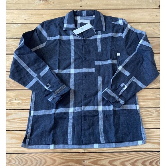 NWT Standard Cloth Button Up Shirt Size Small Men’s Black Long Sleeve MSRP $54 - Picture 1 of 10
